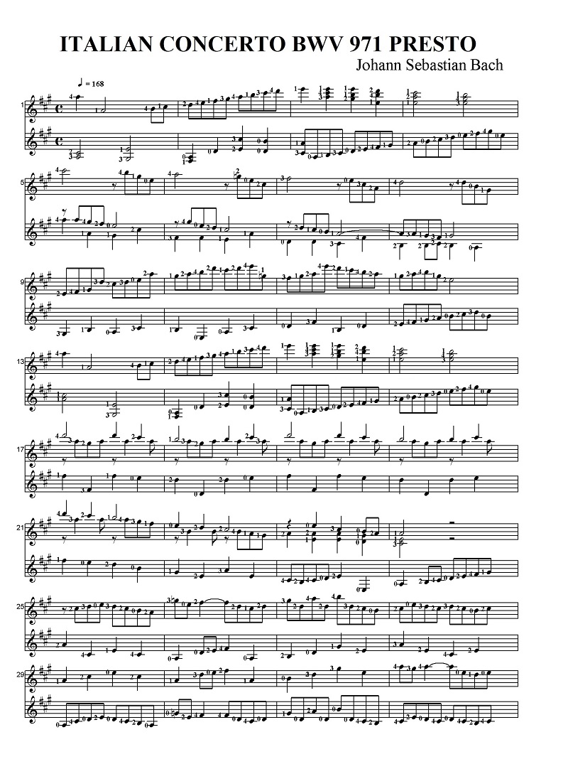 ���n���E�[�o�X�e�B�A���E�o�b�n�@�C�^���A���t�� BWV 971 �v���X�g ����