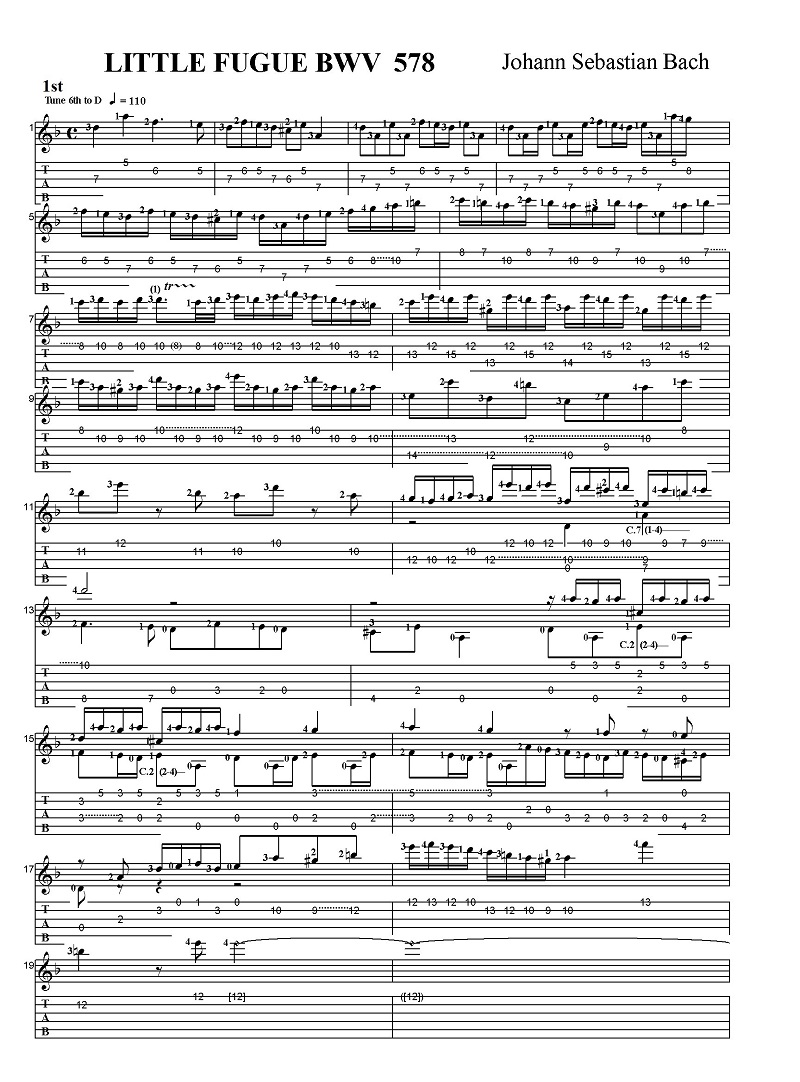 ���n���E�[�o�X�e�B�A���E�o�b�n�@���t�[�K�@BWV 578 1st